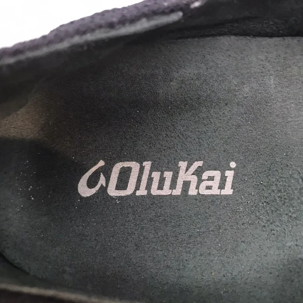 OluKai Nohea Mesh Slip On Loafer Navy Blue Men's size 10 Deck Shoe (10188-DGDG)